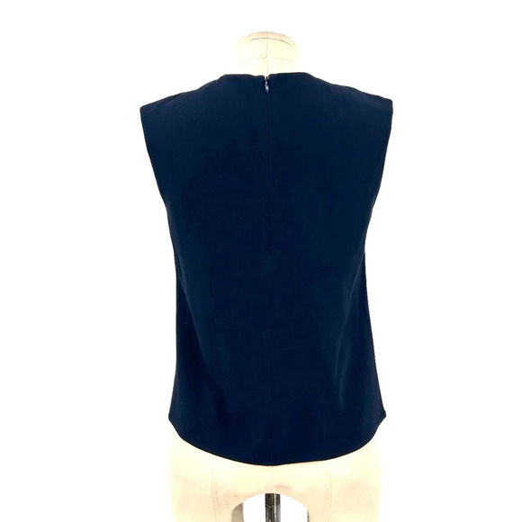 Emporio‎ Armani Blue Runway Model Printed Sleeveless Blouse Size 38 / US 2 - Picture 5 of 10